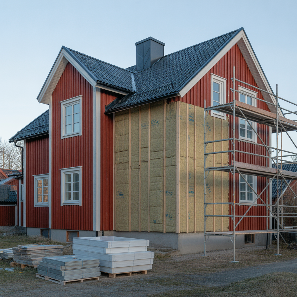 utvandig tillaggsisolering av fasad metoder och kostnad